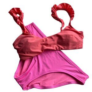 Aerie size M mismatched coral and pink SET medium NWT